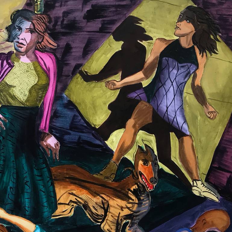 Original Figurative People Painting by Frank Creber