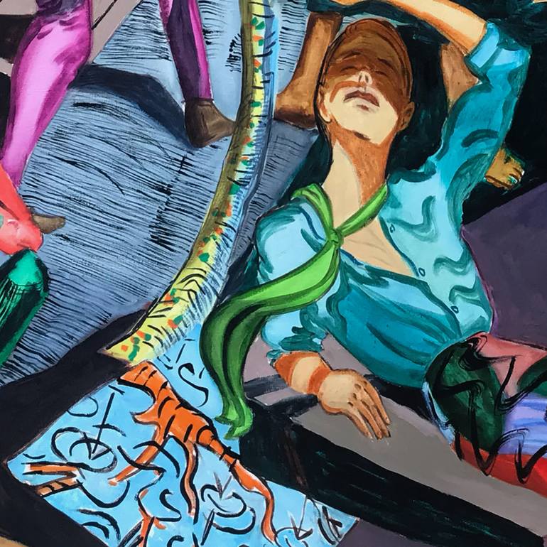 Original Figurative People Painting by Frank Creber