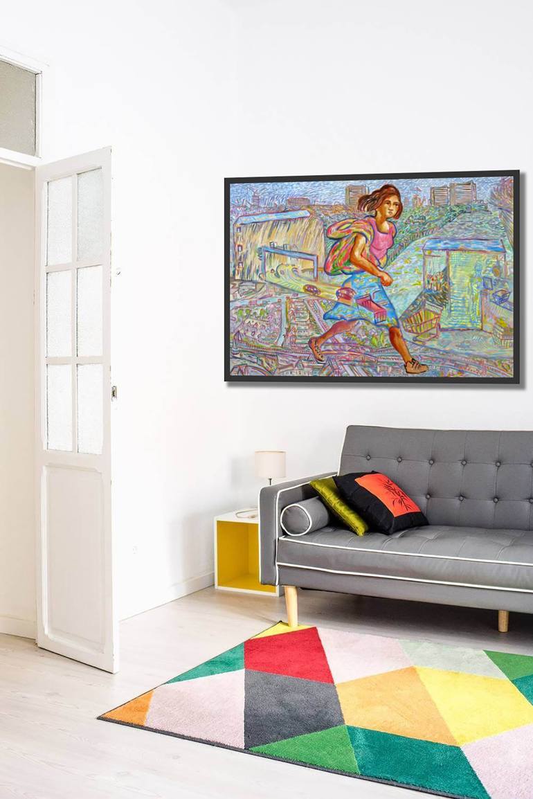 Original Figurative People Painting by Frank Creber