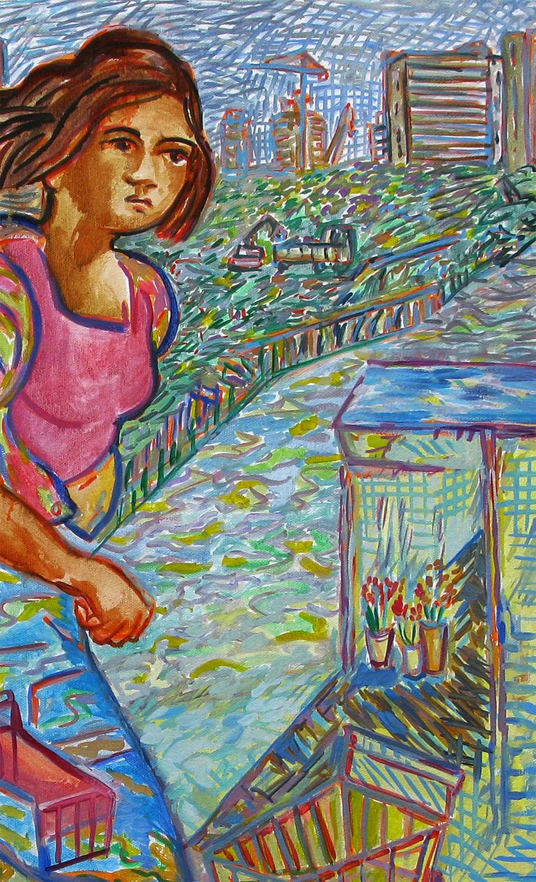 Original Figurative People Painting by Frank Creber