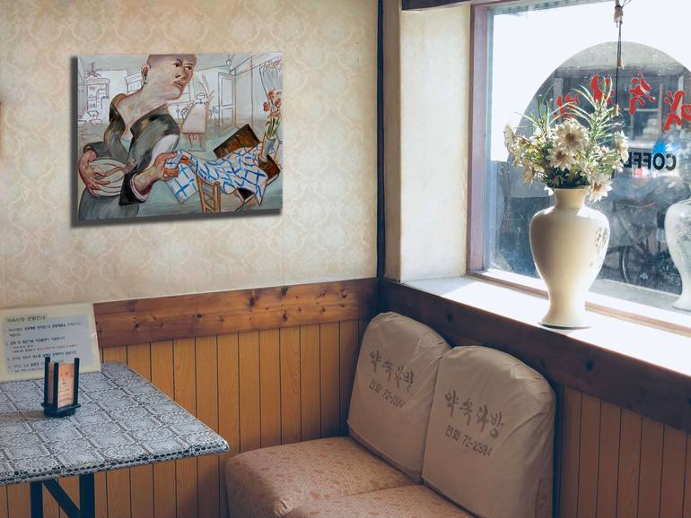 Original Expressionism People Painting by Frank Creber