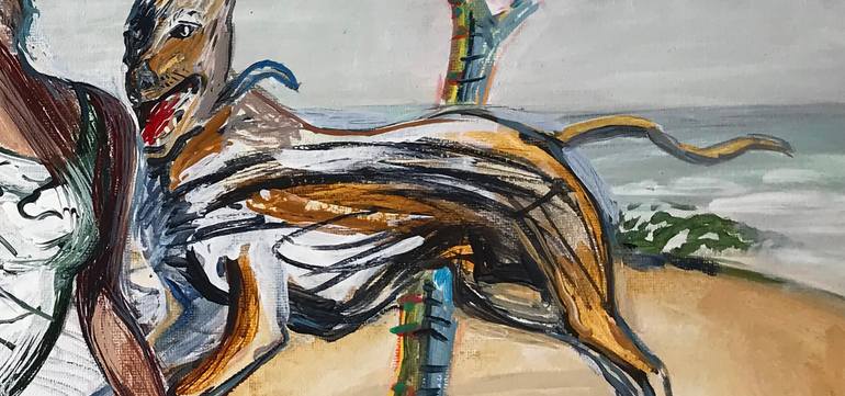 Original Expressionism Seascape Painting by Frank Creber