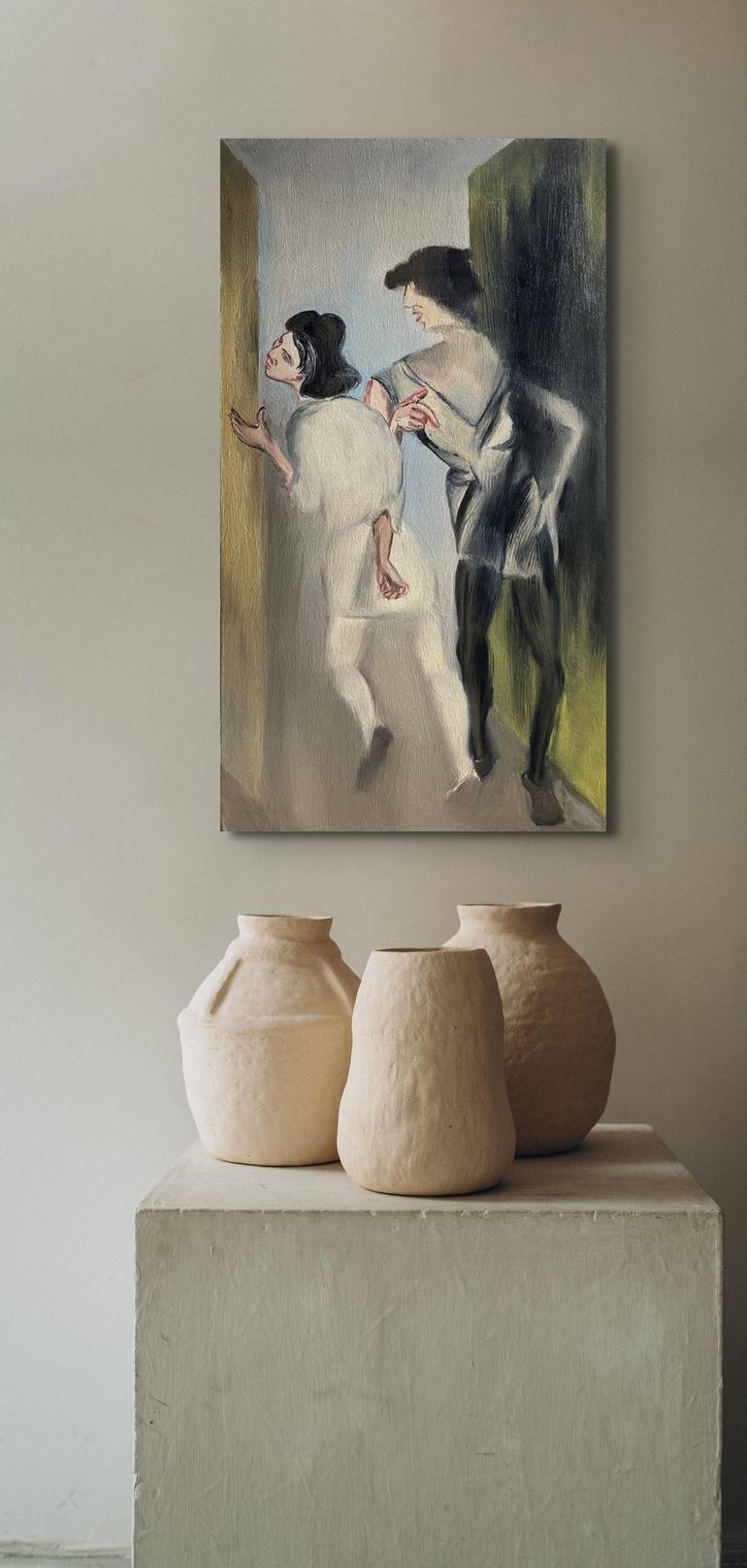 Original Figurative People Painting by Frank Creber