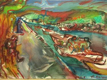 Print of Expressionism Beach Paintings by Theo Kagias