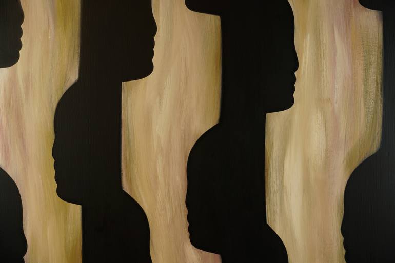 Original Expressionism People Painting by Robin Woodsome