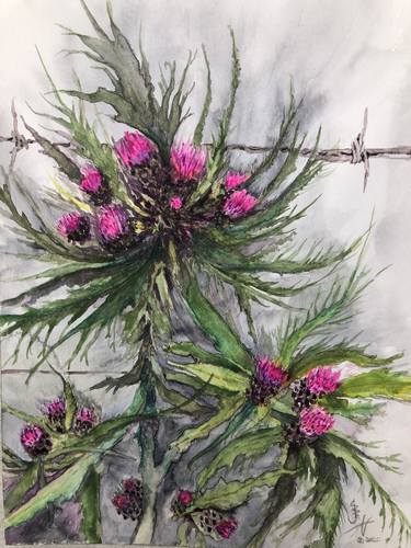 Original Fine Art Floral Paintings by Jennifer Claire Smith