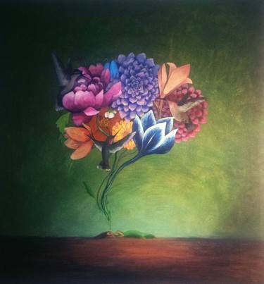 Original Floral Painting by Marzenka Czaniecka