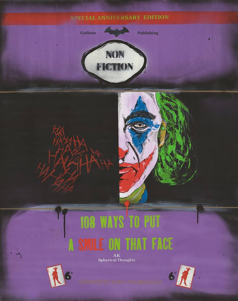 Original Pop Culture/Celebrity Painting by Mr Ak | Abstract Art on Canvas | 108 ways to put a smile