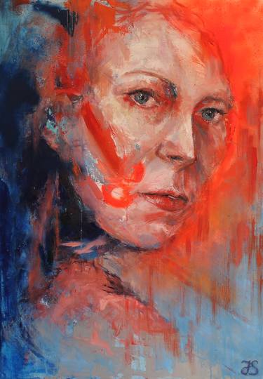 Print of Expressionism Portrait Paintings by Joanna Sokolowska