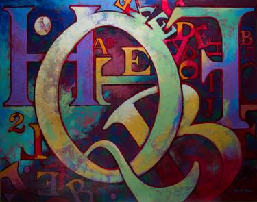 Print of Abstract Calligraphy Paintings by Jessica Schiffman