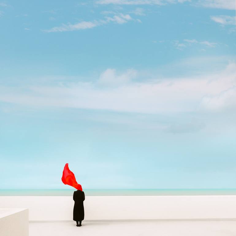 Red stole n°11 Photography by Emilie Möri | Saatchi Art