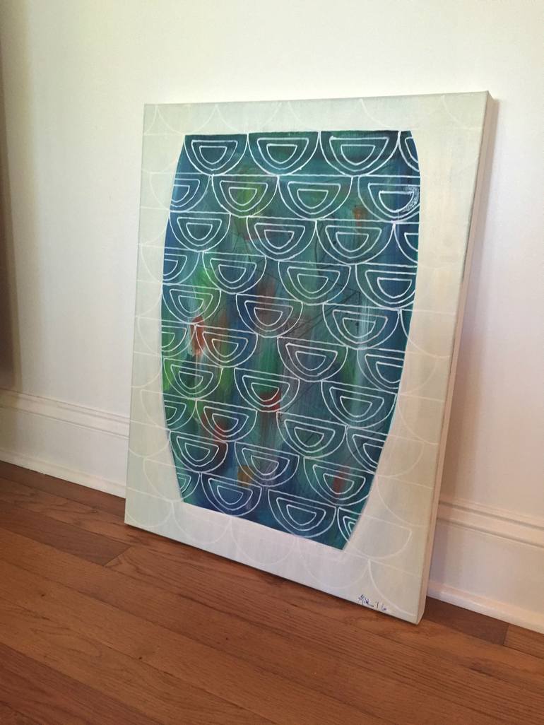 Original Abstract Geometric Painting by Ashley Moss