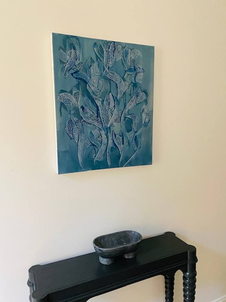 Original Abstract Floral Painting by Ashley Moss