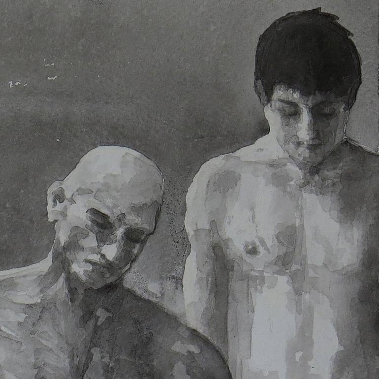 Original Figurative Men Drawing by Jacqueline Westland