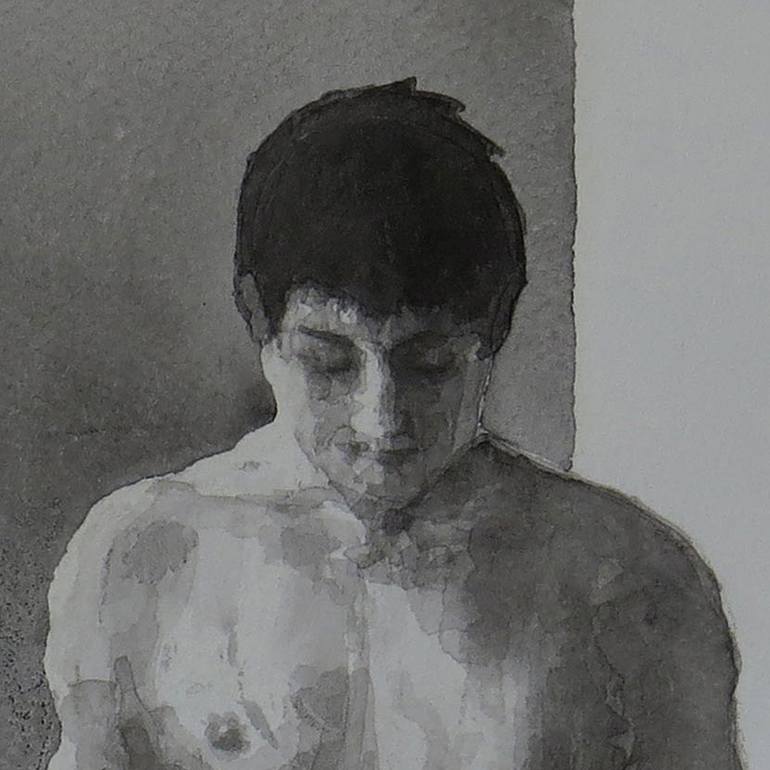 Original Figurative Men Drawing by Jacqueline Westland