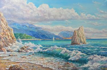 Print of Impressionism Beach Paintings by Serhii Korotkov