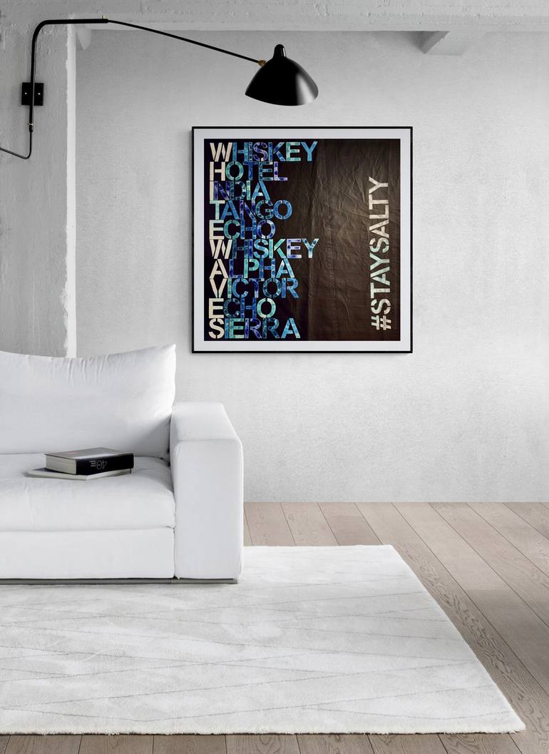 Original Abstract Typography Painting by Anita Kaufmann
