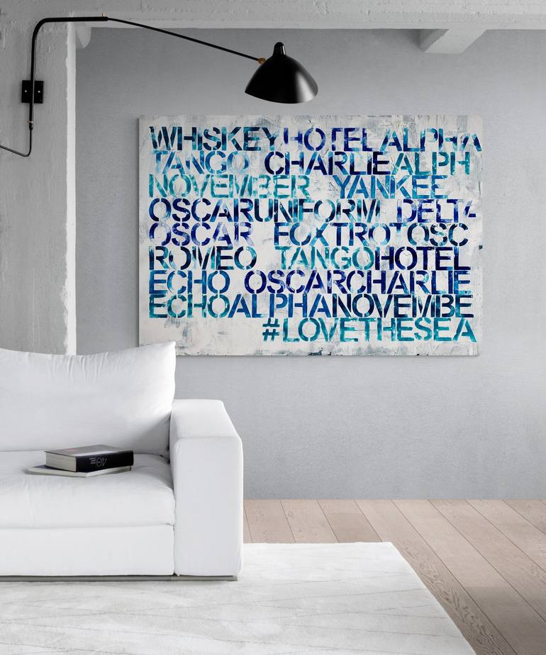 Original Typography Painting by Anita Kaufmann