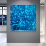 Beyond the sea no. 3924 large blue abstract by Anita Kaufmann