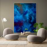 Beyond the sea No. 1226 XXL Monochrome blue abstract by Anita Kaufmann