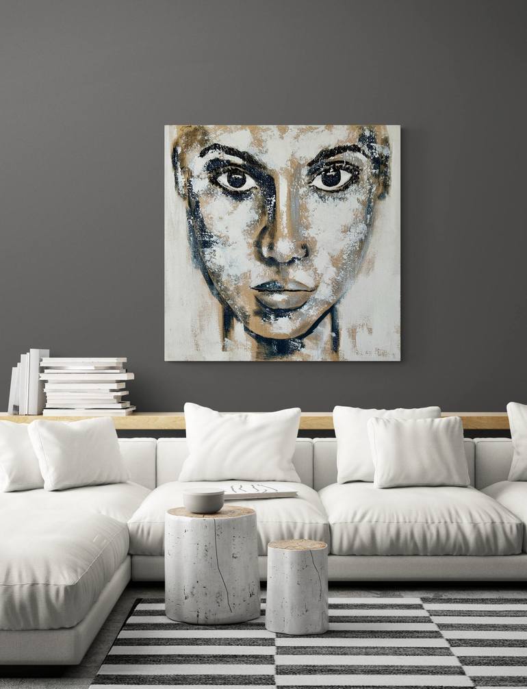 Original Fine Art Portrait Painting by Anita Kaufmann