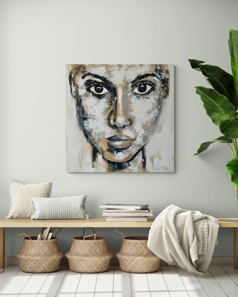 Original Modernism People Painting by Anita Kaufmann