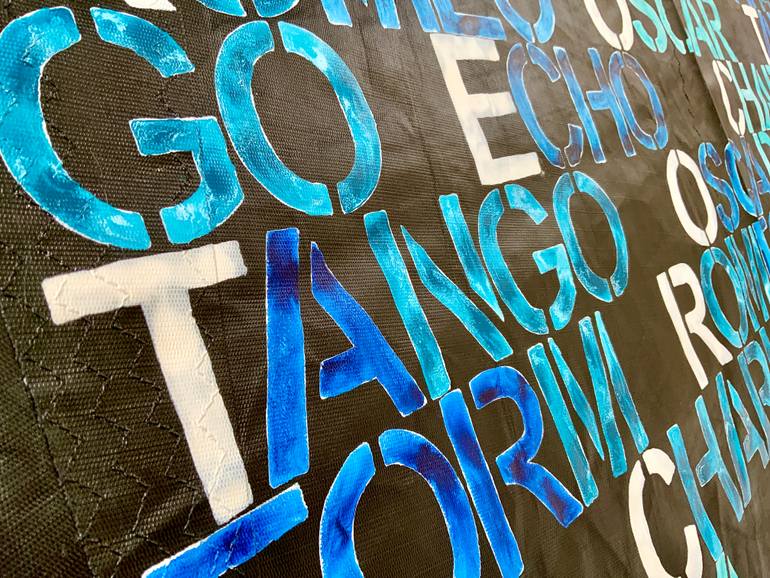 Original Abstract Boat Painting by Anita Kaufmann