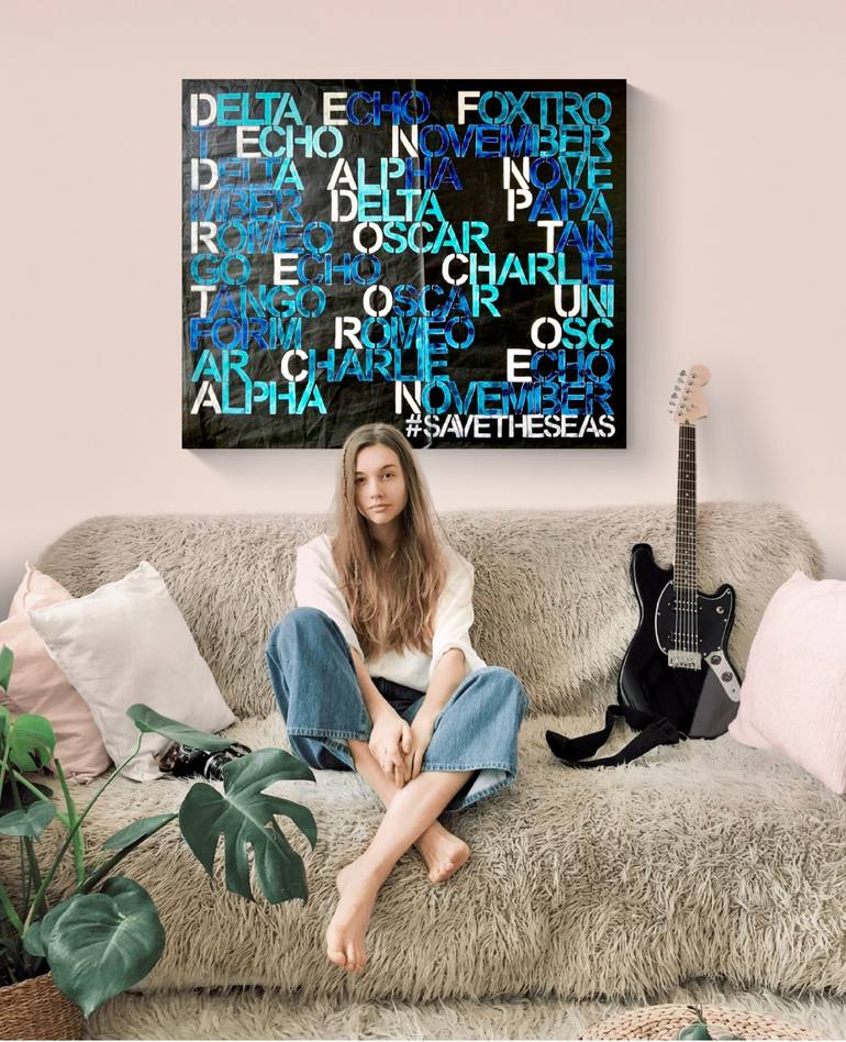 Original Abstract Boat Painting by Anita Kaufmann