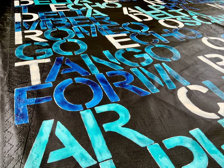 Original Abstract Boat Painting by Anita Kaufmann