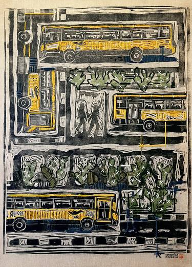 Original Transportation Mixed Media by amani mousa