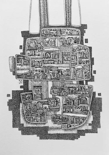Original Conceptual Cities Drawings by amani moussa