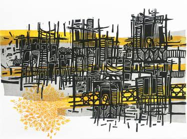 Print of Cities Printmaking by amani mousa