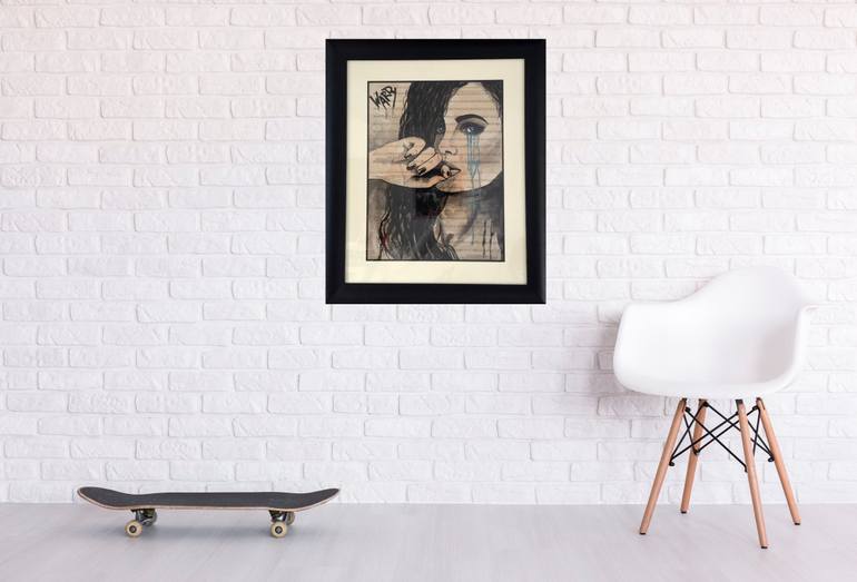 Original Figurative Women Painting by Phillip Ward - Aka - Wardy