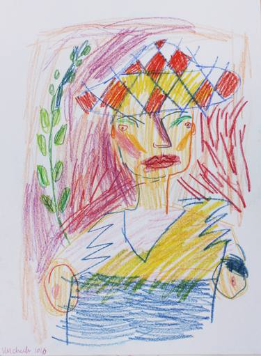 Print of Dada Portrait Drawings by Ania Kucharek