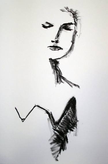 Original Fine Art Women Drawing by David Ferraz