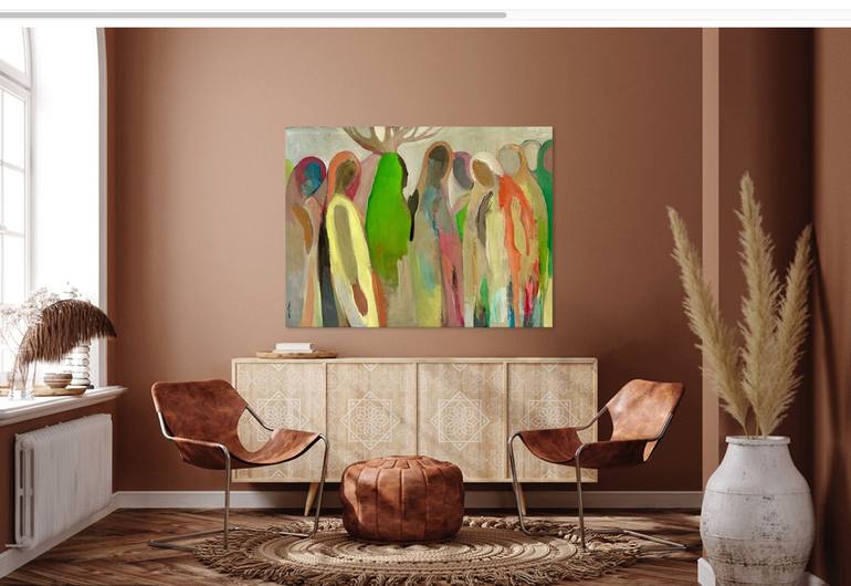 Original Abstract Expressionism Abstract Painting by Arun Prem