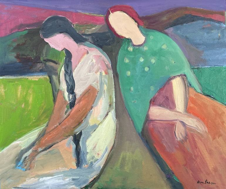 Print of Abstract Expressionism People Paintings by Arun Prem