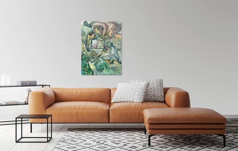 Original Abstract Expressionism Abstract Painting by Arun Prem
