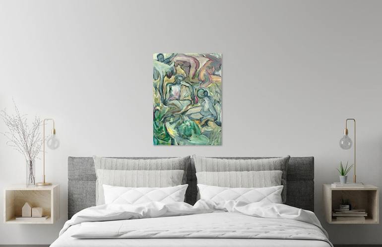 Original Abstract Expressionism Abstract Painting by Arun Prem