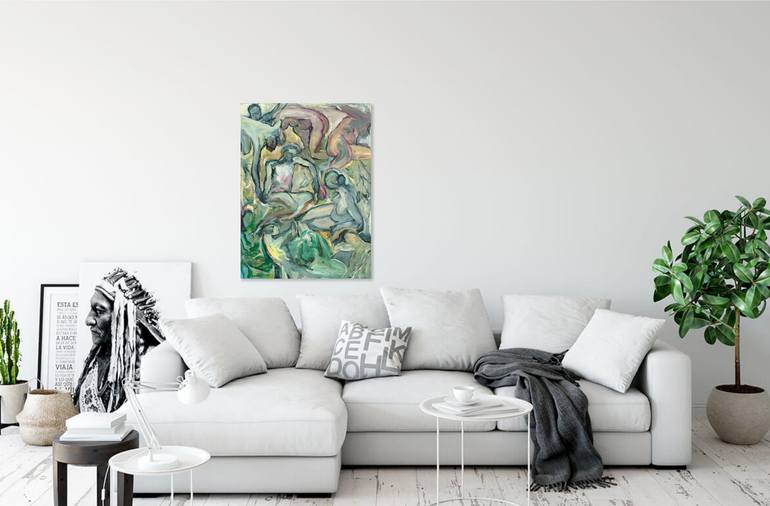 Original Abstract Expressionism Abstract Painting by Arun Prem