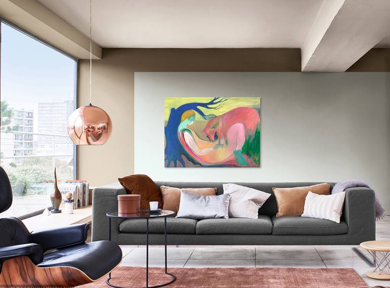 Original Abstract Expressionism Abstract Painting by Arun Prem