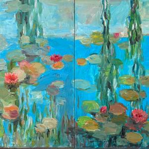 Turquoise Lake (diptych)