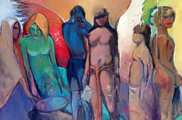 Original Figurative Abstract Paintings by Arun Prem