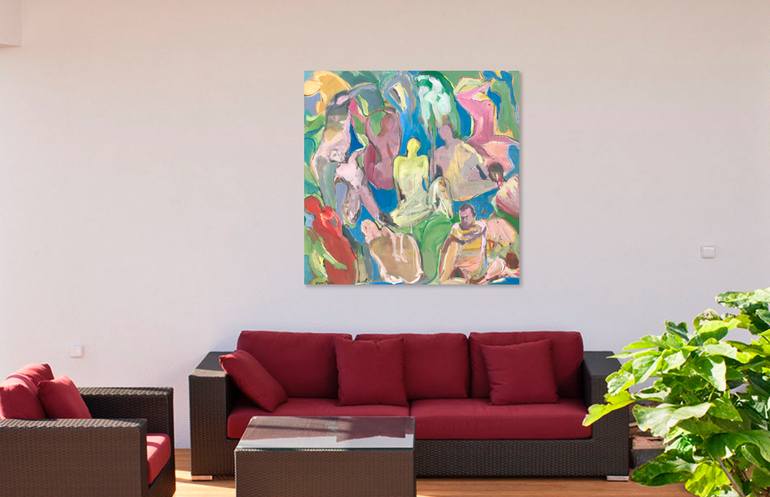 Original Abstract Expressionism Abstract Painting by Arun Prem