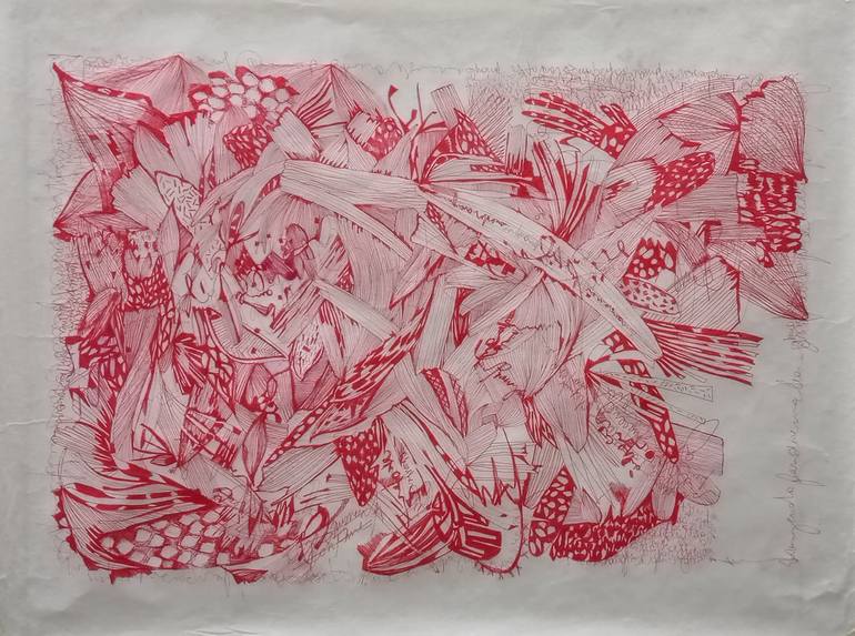 Red mood Drawing by Bárbara Alperowicz | Saatchi Art