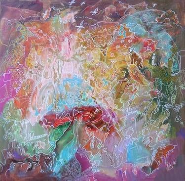 Original Abstract Landscape Paintings by Dina Volkova