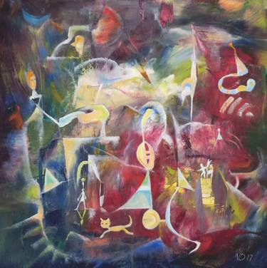 Original Abstract Expressionism Abstract Paintings by Dina Volkova