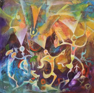 Print of Figurative Music Paintings by Dina Volkova