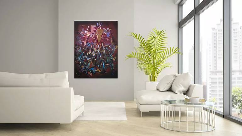 Original Abstract Fantasy Painting by Dina Volkova