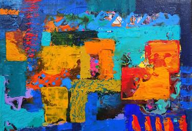 Original Fine Art Abstract Painting by Vinaya Rao